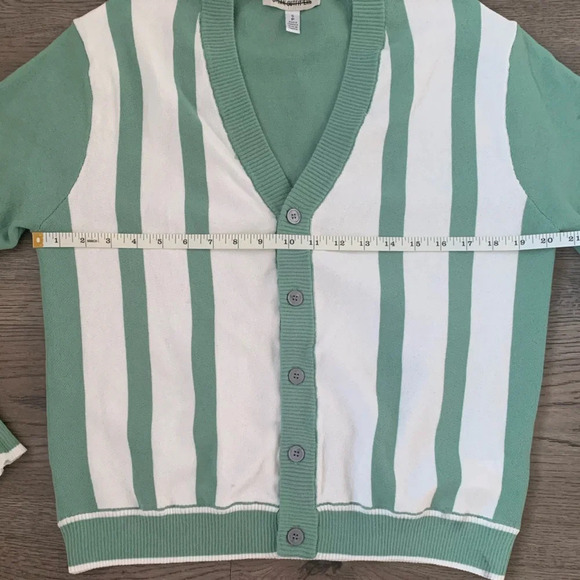 Urban Outfitters Men’s/Unisex‎ Classic Striped Cardigan - Size S - Green - NWOT - Picture 11 of 15